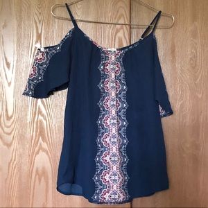Pink Rose Cold Shoulder Tank